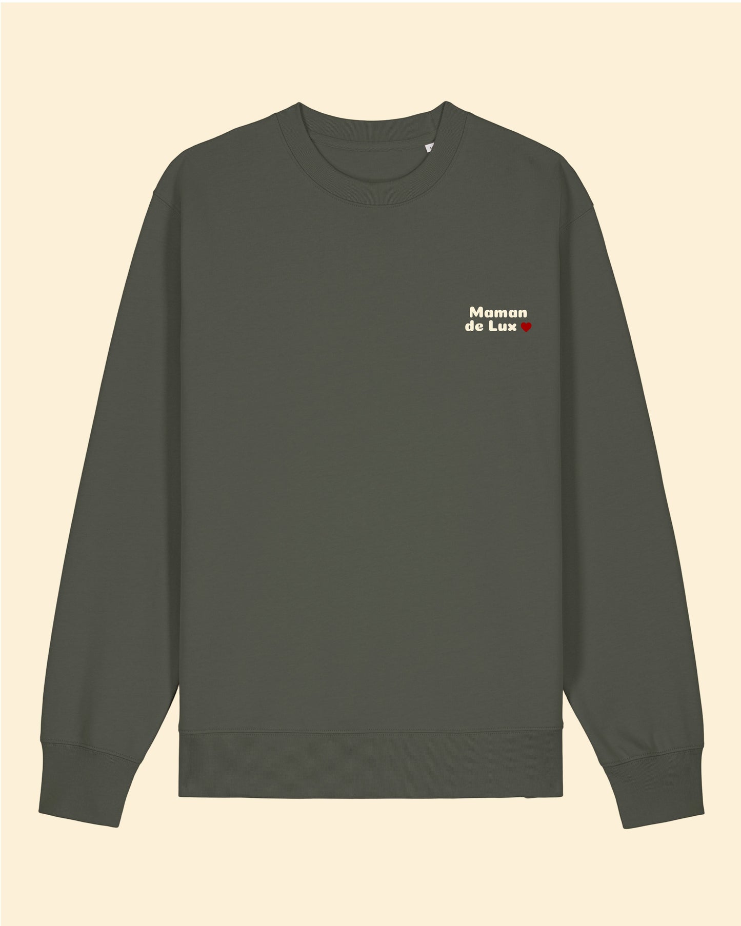 Maman de Lux sweatshirt in organic cotton embroidered in Luxembourg - available for pre-order