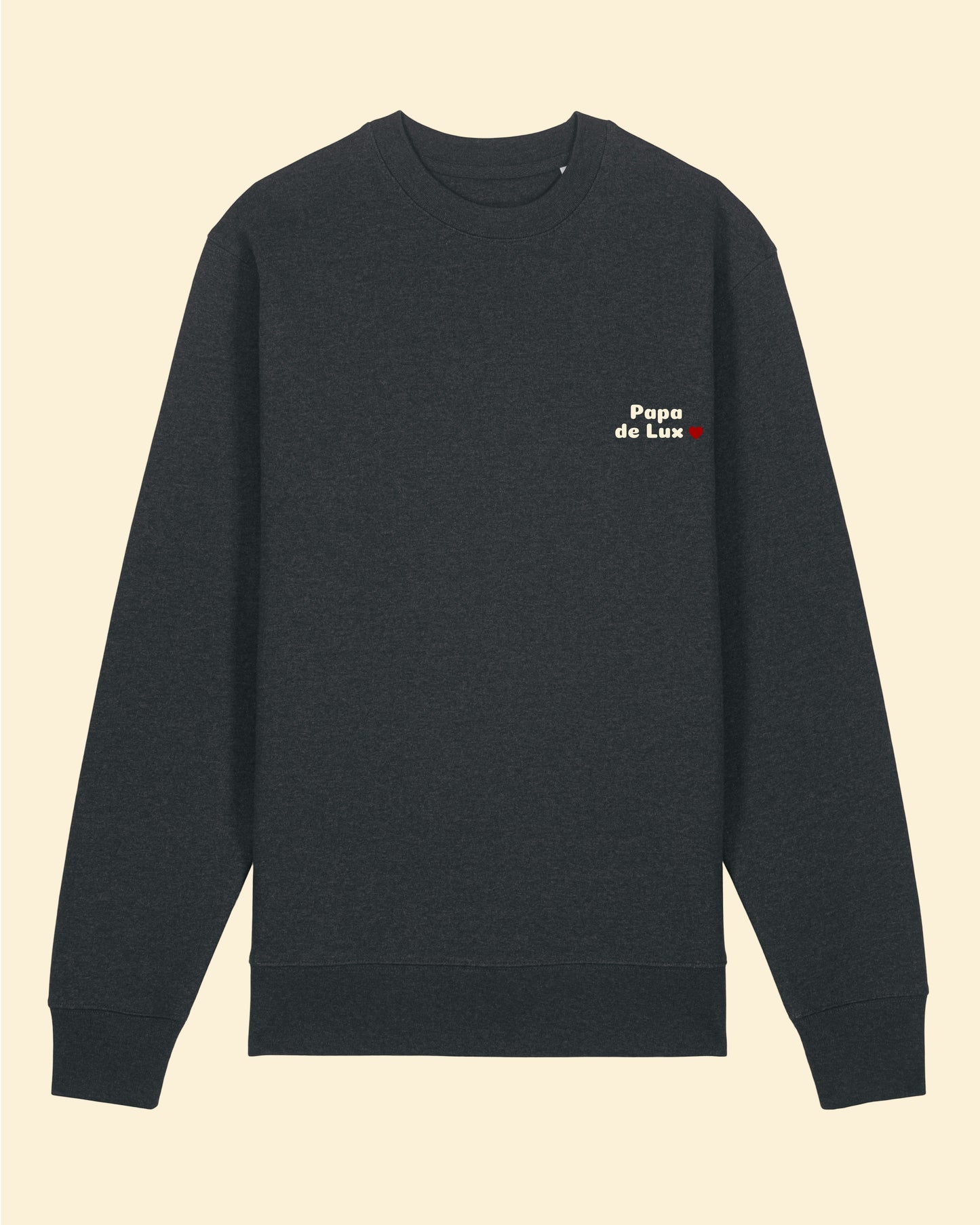 Papa de Lux sweatshirt in organic cotton embroidered in Luxembourg - available for pre-order