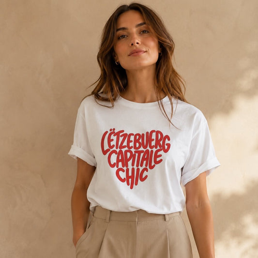 T-shirt unisex Lëtzebuerg Capitale Chic Heart