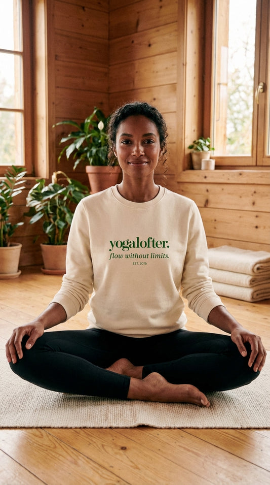 Yogalofter sweatshirt. flow without limits.
